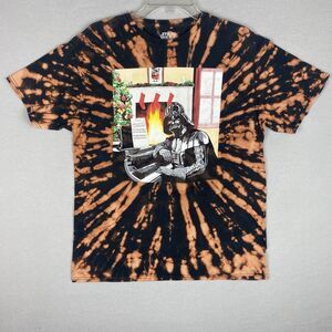 Funny Darth Vader Christmas Shirt Size Large Custom Tie Dye Distress Star Wars